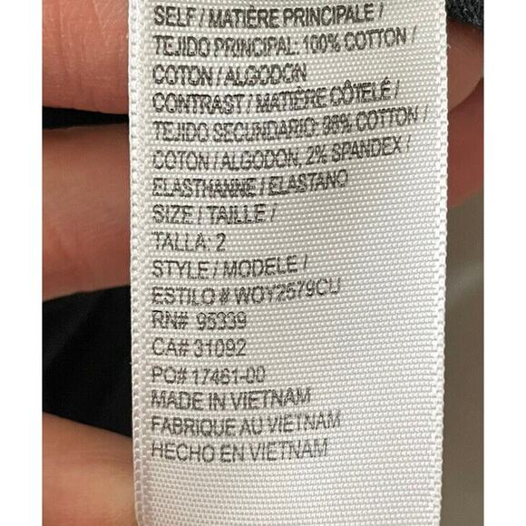 James Perse Women’s Size 2 Black Sweater One Button Cardigan Casual Work Ribbed - Picture 6 of 6